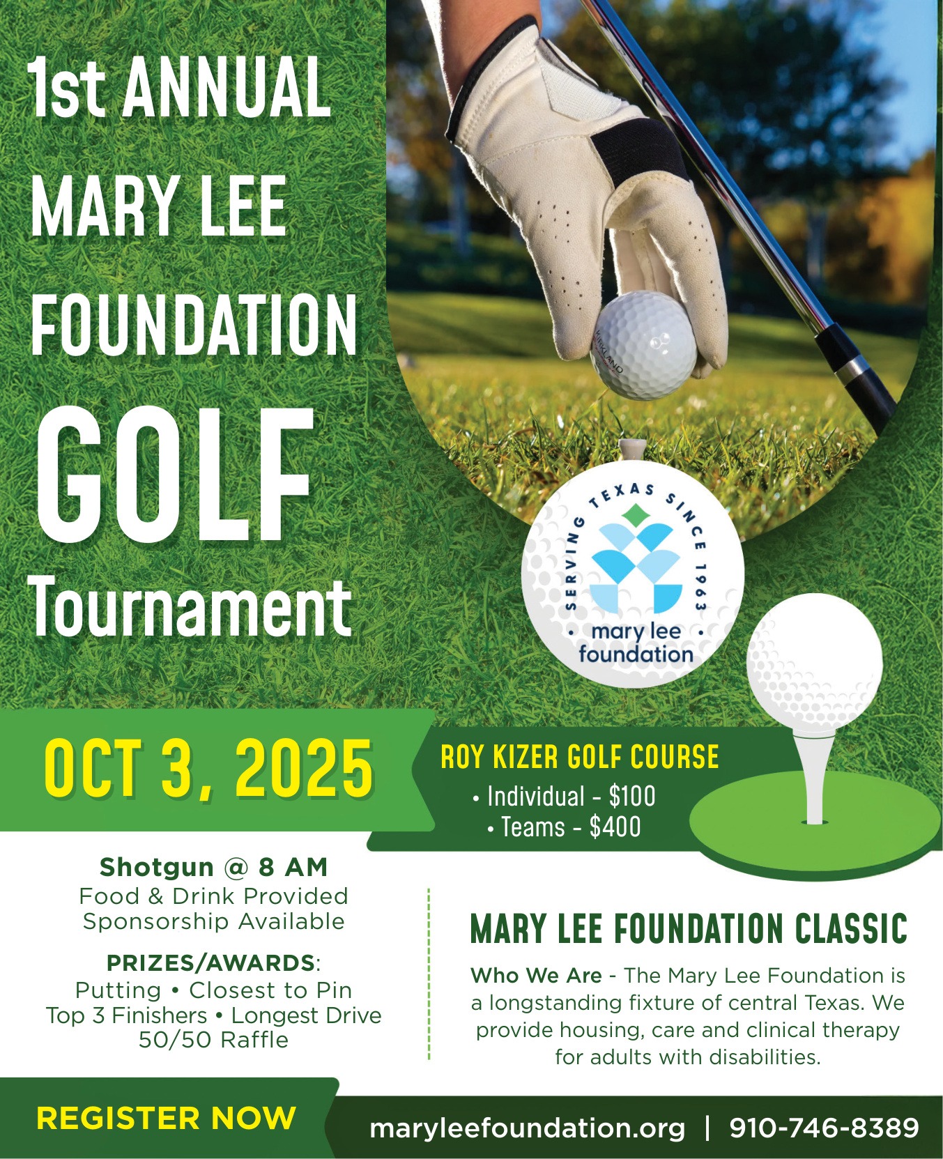 Mary Lee Foundation golf tournament advertisement