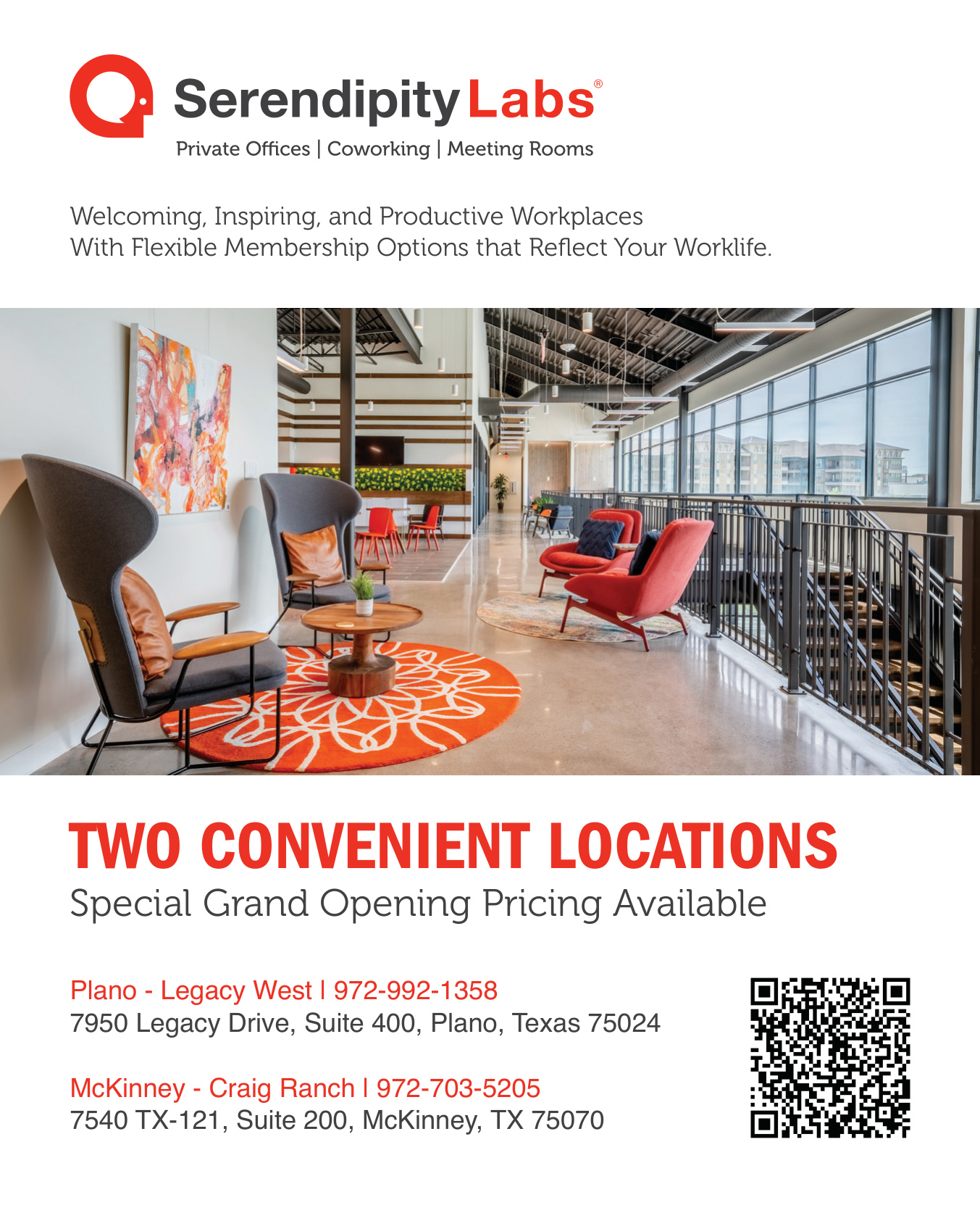 Serendipity Labs coworking advertisement