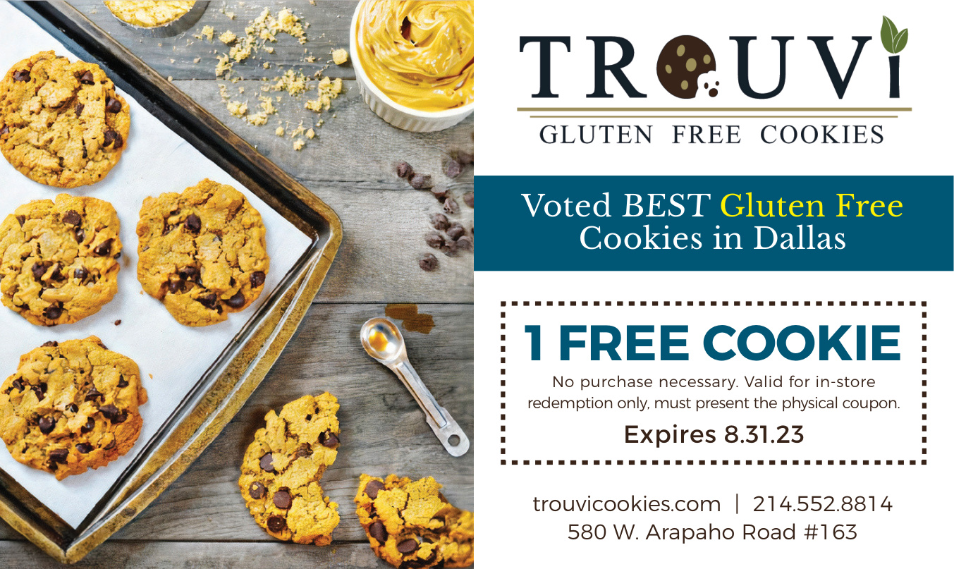 Trouvi gluten free cookies advertisement
