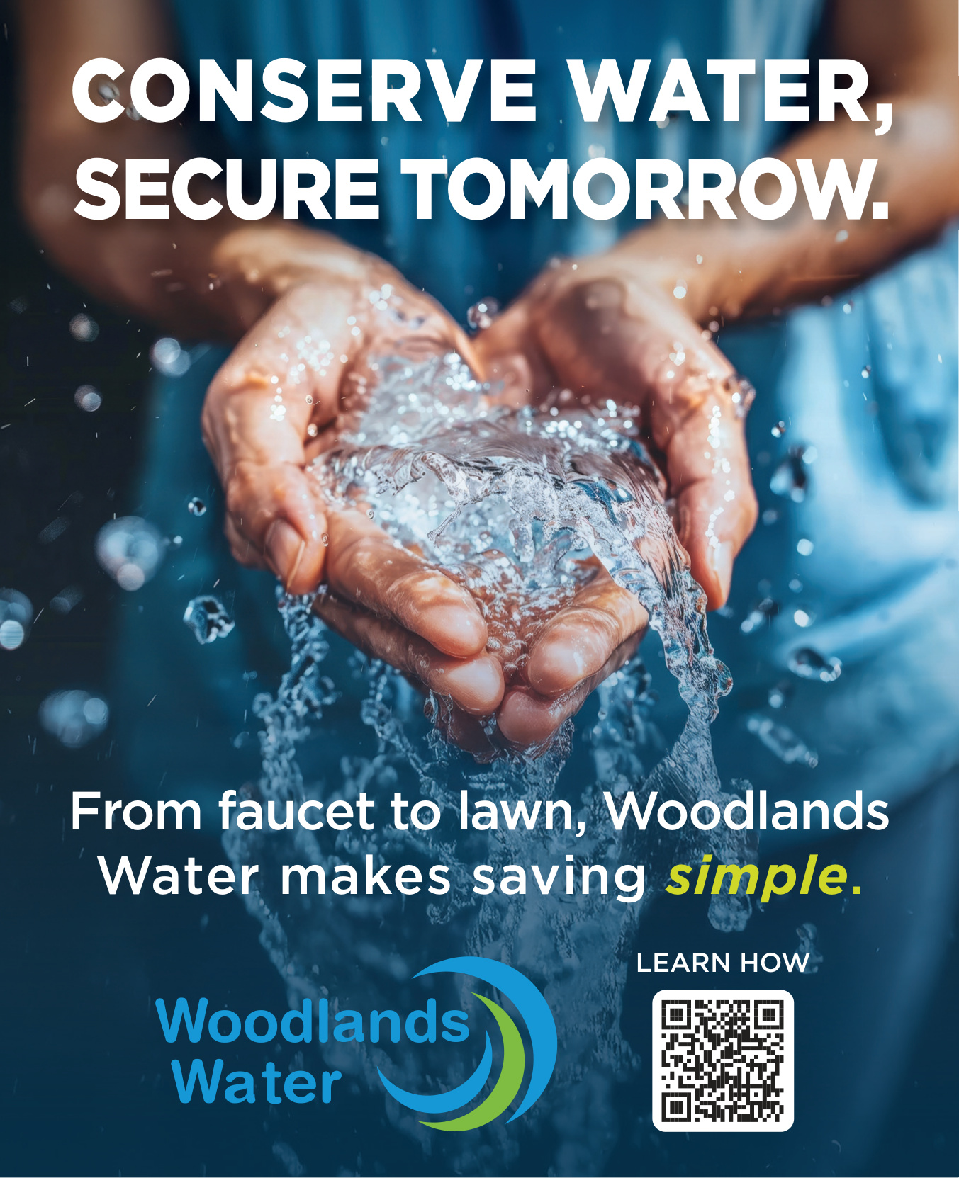 Woodlands Water conservation advertisement
